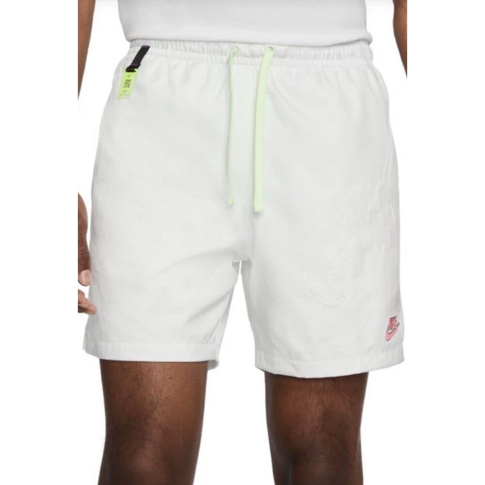 Nike Festival Flow Shorts White Athletic Running Lightweight Mens Size M Rave